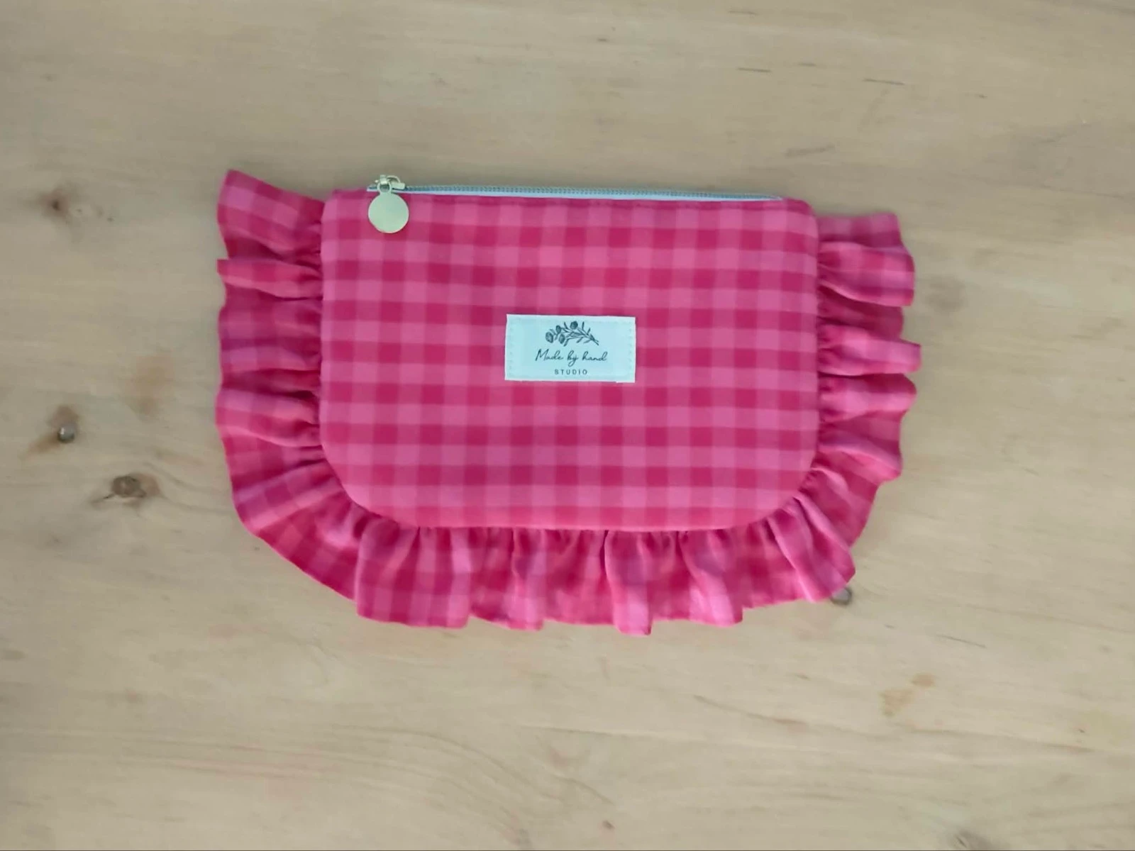 Petite pochette Vichy rose Fushia